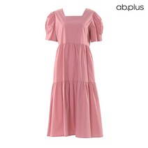 에이비플러스 ab.plus 스퀘어넥 주름 롱원피스 (LSW2MO49A)