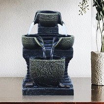 실내 분수 폭포 미니분수 분수대 인테리어 로비 식당 학원 학교물 탁상 진정 진정 및 가정 장식을위한 편안한 물 소리