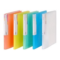 미령문구 30매 투명크리어파일 2개입 1세트 내지접착식 422 5가지 색상 고투명파일, 녹색