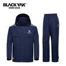 블랙야크 와어어 챙 후드 남성 방수 우의 세트 (네이비) 우비 비옷 작업 배달 산업 등산 낚시