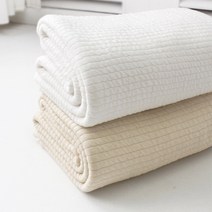 소잉홀릭 오가닉 니트 줄누빔 퀼팅다이마루 원단 2컬러 누비 원단 천 03485, 백아이보리