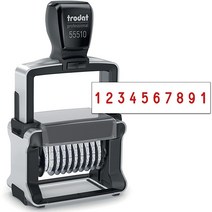 Rubber Stamp Creation 헤비 듀티 넘버러 정품보장, Red_10 Digit Numbering
