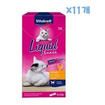 리퀴드스낵 치킨+타우린 15gx6p X 11개 츄르 고양이, 1
