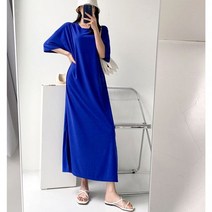 비비드글램 메르시 롱 트임 원피스 3color 루즈핏 빅사이즈