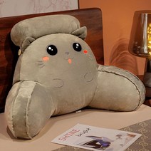귀여운 플러시 독서 쿠션 침대 웨지 침대 등받이 휴식 팔 편안한 의자에 앉아 장식 베개 휴식, 고양이, l70x43cm