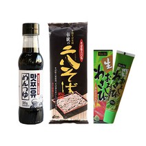 메밀소바 재료 세트 - 맛쯔유 니하치소바 하치 와사비, 3개