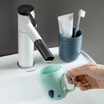 1+1 휴대용 양치통세트 뚜껑있는 칫솔케이스, 옐로우