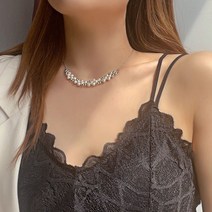 갑상선목걸이 실버 패션 여성 쇄골 포인트 커버