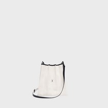 조셉앤스테이시 Lucky Pleats 캔버스 Cross Mini Ivory 블랙