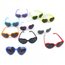 D 하트안경 다양한 색상 파티인싸템 사랑스러운 하트 파티안경 썬그라스 선글라스 경 여름 해변, 오렌지