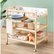 원목 기저귀 교환대 갈이대 기저귀대 수유실 이동식, 3단 기저귀 교환대 + I매트 + 사이드패널