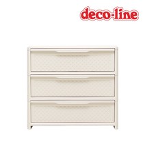 데코라인 린도 3단서랍장 70cm V300, 아이보리