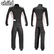 레이싱슈트 보호대 바이크슈츠 Karting-레이싱 슈트 사이클링 드리프트 방수 비치 카트 F1 원피스 맞춤형, 06 child  black