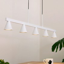 마이루체 챈스 5등 팬던트 LED 식탁등 주방등 카페조명 샹들리에 펜던트조명 빈티지 국내산, LED GU10 5W 전구색 (노란빛) x 5개, 블랙