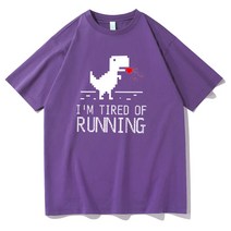 아두이노 Frontend 프로그래머 셔츠 Chrome Dino Geek 해커 코더 선물 웹 개발자 Tshirt Mens Cotton Tee I, 07 Purple_01 S