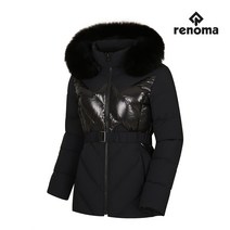 여성 유광 패치 폭스퍼 다운 점퍼 RWDJJ8381-199