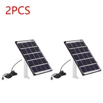 태양전지패널 마이크로 USB 출력 패널 충전 케이블 카메라 IP CCTV 돔 미니 가정용 조명 시스템용 10W 5V 3m 14 개, 2pcs