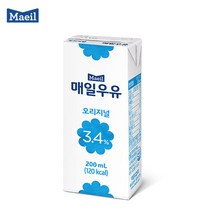 매일우유 멸균 오리지널3.4% 200mlx12팩/흰우유