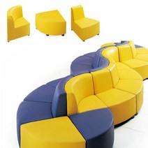 수퍼니처 B807 연결식 로비/라운지소파 대기의자, 807(코너등무), 녹색