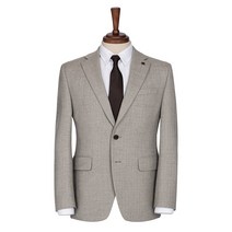 베이지 멜란지 NEW YORK FIT 헤링본 셋업 자켓 (FDJAX2115)