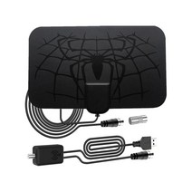HD 디지털 TV 안테나 4K 지원 720P 1080i 1080P / Atsc 실내 블랙, 210x120x0.6mm, 검은 색, 플라스틱