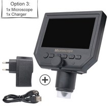 전자현미경 광학현미경 USB 디지털 600x 현미경 4.3 인치 1080p 휴대용 전자, 현미경만