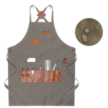 아워존 미용앞치마 카페 방수 캠핑 미술 앞치마, 딥카키