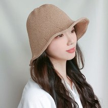 이코마켓 국산 샤방 봄 가을 여성 여름 벙거지모자 여름챙모자 와이어 린넨 니트 버킷햇
