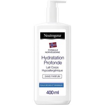 Neutrogena 뉴트로지나 노르웨이 포뮬러 딥 하이드레이션 저자극성 바디 밀크 건성 피부 400 ml, 3개