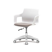 [파란들]인테리어 의자 K200 회전발, 화이트, 패드형, 1개