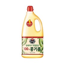 CJ제일제당 풍미 백설 콩기름 콩식용유 캠핑식용유 업소용 전부침 1.8L 새우튀김 식용류오일, 2개