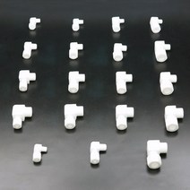 PTFE 테프론 엘보우 파이프 어댑터 PT(R) Tap male 매일 L자 커넥터 테플론 아답터 elbow 연결관 피팅 90도 ㄴ자 ㄱ자, PEMTA3/8-3/8, 1개