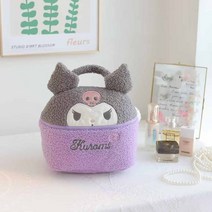 마이멜로디 쿠로미 산리오 가방 어린이선물 카와이 플러시 화장품 키티 멜로디 시나모롤 메이크업 여행 스토리지 핸드백 여자 친구 소녀 선물