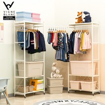 빈블랑 폴딩 드레스룸 행거 11세트, 브라운(BROWN)