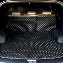 아이빌 기아 더뉴쏘렌토 신형퀼팅 4D 자동차 트렁크매트 + 2열등받이 풀세트, 7인승분리형, 블랙+블루