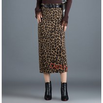Daitzy 가을겨울 h라인 레오파드 호피 롱 스커트 M~4XL빅사이즈 J1507
