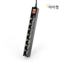 아이정 멀티탭 8구 과부하 차단 블랙 콘센트 2.5M, 아이정 현대 블랙탭 과부하차단 멀티탭 8구 2.5M, 아이정 현대 블랙탭 과부하차단 멀티탭 8구 2.5M