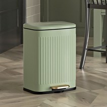 무소음페달휴지통 사각페달휴지통 화장대 밀폐커버 쓰레기통, 그레이