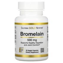 캘리포니아 골드 뉴트리션 브로멜라인 500mg 베지 캡슐 30정, 1EA