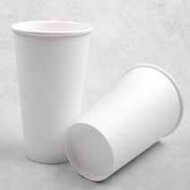 20oz 무지 종이컵 소량 200개 / 커피 핫 음료 테이크아웃 카페 사무실 일회용 컵, 20온스 무지컵 200개