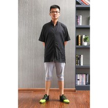 애견미용가운 빅사이즈 미용사복 애견샵 동물병원 수의사 털 안붙는 유니폼, 2XL, 1 블랙 미드 슬리브 롱 지퍼