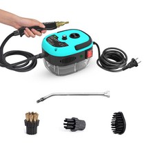 업소용 스팀 청소기 2500W 스팀 청소기 가정용 고온 휴대용 핸드 헬드 가압 브러시 헤드 포함, 04 Blue_02 EU, 04 Blue_02 EU