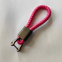 차량용캐리어 가로바 루프랙 자전거캐리어 새로운 새로운 손으로 짠 가죽 자동차 열쇠 고리 남자 여자 로프 열쇠 고리 허리 열쇠 고리 매력 헤이 홀더 선물 쥬얼리 k2098, 장미