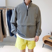 토니어스 남녀공용 헨리넥 반집업 메쉬 아노락