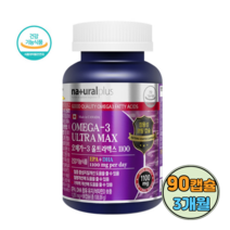 캐나다 오메가3 울트라맥스 1100 EPA DHA 멸치 정어리 정제어유 비타민D MCT오일 1201mg x 90캡슐, 90정, 1200mg