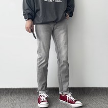 그레이진 남자일자청바지 남자데님청바지 데님팬츠 스판청바지