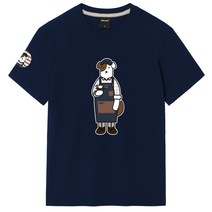 옥스타 남녀공용 바리스타 브로독 반팔티