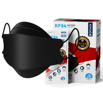 프리벤트 황사방역용 마스크 대형 KF94, 블랙, 50개, 1개입
