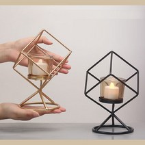 빈티지 캔들홀더 티라이트 힐링 촛대 철제 인테리어, 2-캔들홀더-골드