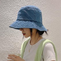 스트릿패션 오버사이즈 데님 버킷햇 챙넓은모자 10대